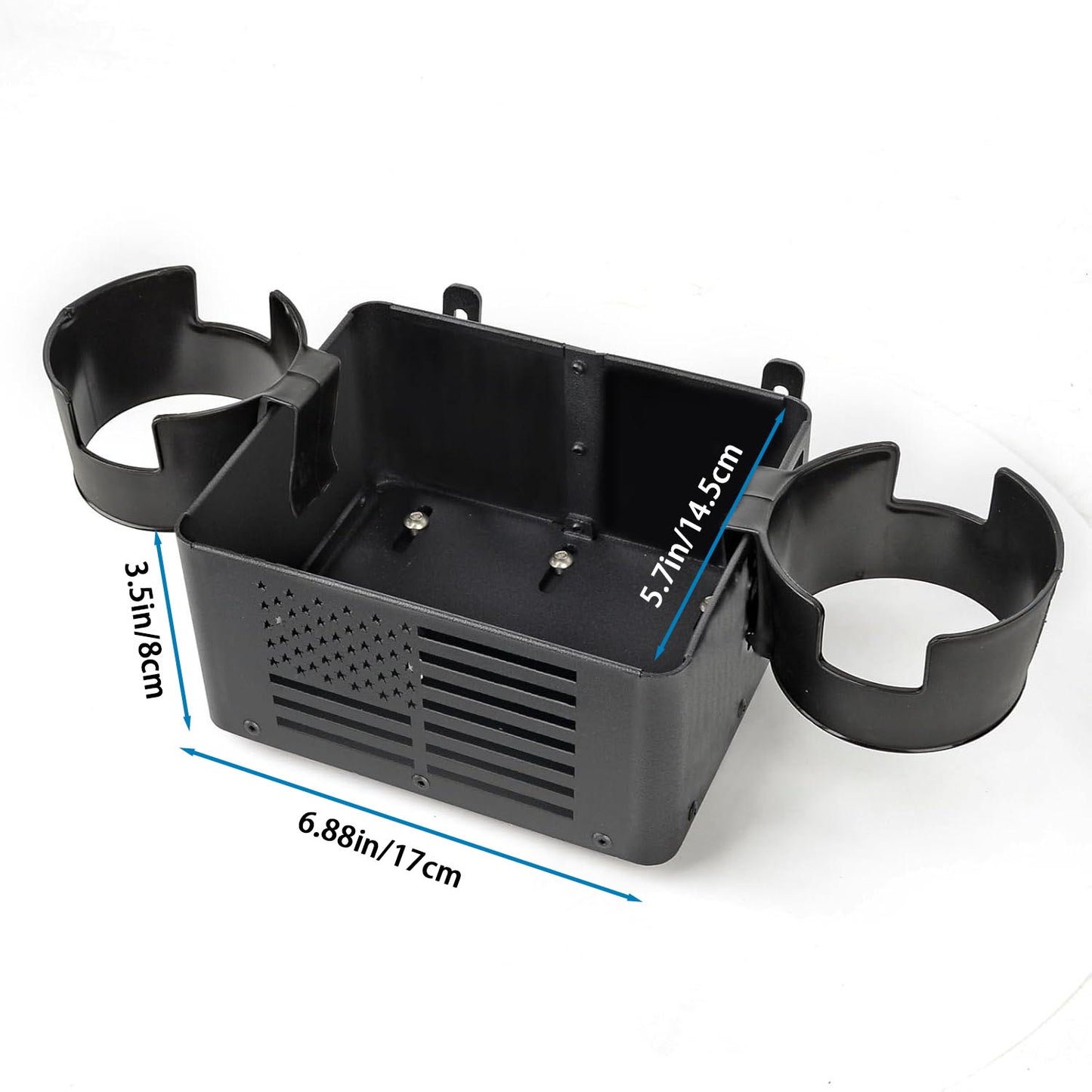 [$0.1]Bronco 2021-2023 4 Door (Not Sport) - Rear Seat Cup Holder Floor Console Storage Box