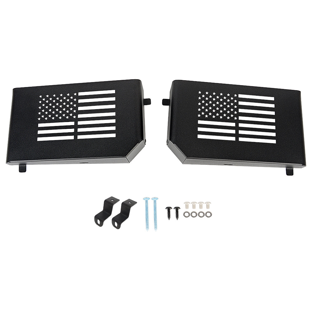 [$0.1] Jeep Wrangler JL/JT/JLU(2018-2024)  Front Door Organizer - 2PC US Flag Logo