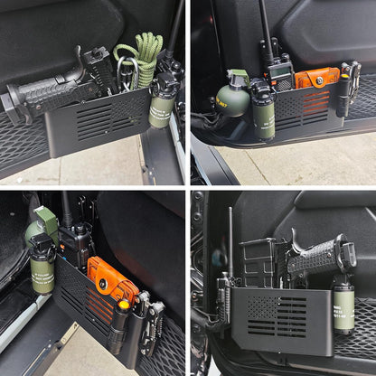 [$0.1] Jeep Wrangler JL/JT/JLU(2018-2024)  Front Door Organizer - 2PC US Flag Logo