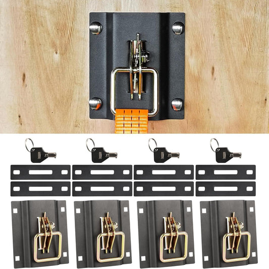 [$0.1]4-Pack Heavy Duty Trailer Tie Down Hooks - Universal Cargo Anchors for Trucks, Trailers & RVs