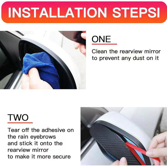 Mirror Rain Visor Eyebrow, Side Mirror Rain Guards, Waterproof Covers for Car Uniservial Fit 2 Pack for Most Car, Truck, Pickup Trucks and SUV