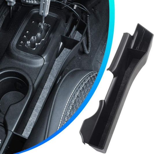 [$0.1]Car Center Console Organizer Tray for 2011-2018 Jeep Wrangler JK 4-Door – Gear Shift Storage Box with Side Pocket, Auto Transmission Accessory
