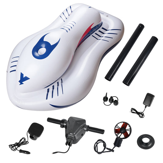 Portable Electric Inflatable Ride-On Watercraft - Motorized Perfect for Lake, River & Water Park Activities (Single Rider Design)