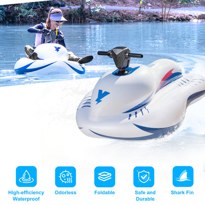 Portable Electric Inflatable Ride-On Watercraft - Motorized Perfect for Lake, River & Water Park Activities (Single Rider Design)