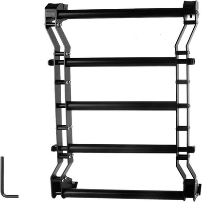 2018-2025 Jeep Wrangler JL JLU 2/4 Door Rear Window Ladder, 200LBS Heavy Duty Aluminum Alloy Roof Access Flank Ladder Rack, Multifunctional No-Drill Luggage Ladder Kit for Off-Road Exterior Upgrade