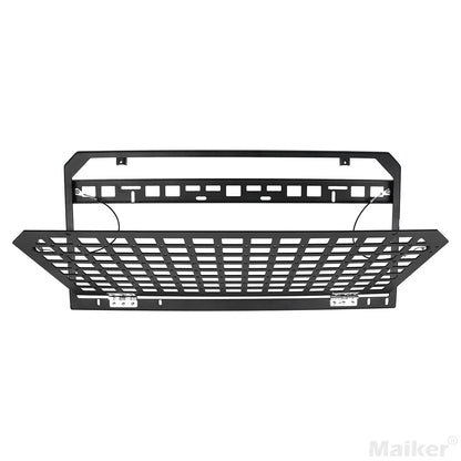 Tailgate Table Rear Foldable Cargo Shelf Aluminum Alloy Storage Shelf MOLLE Panel for Jeep Wrangler JK JKU JL JLUexcluding vehicles with speakers in the tailgate, like the 2-door Jeep Rubicon)