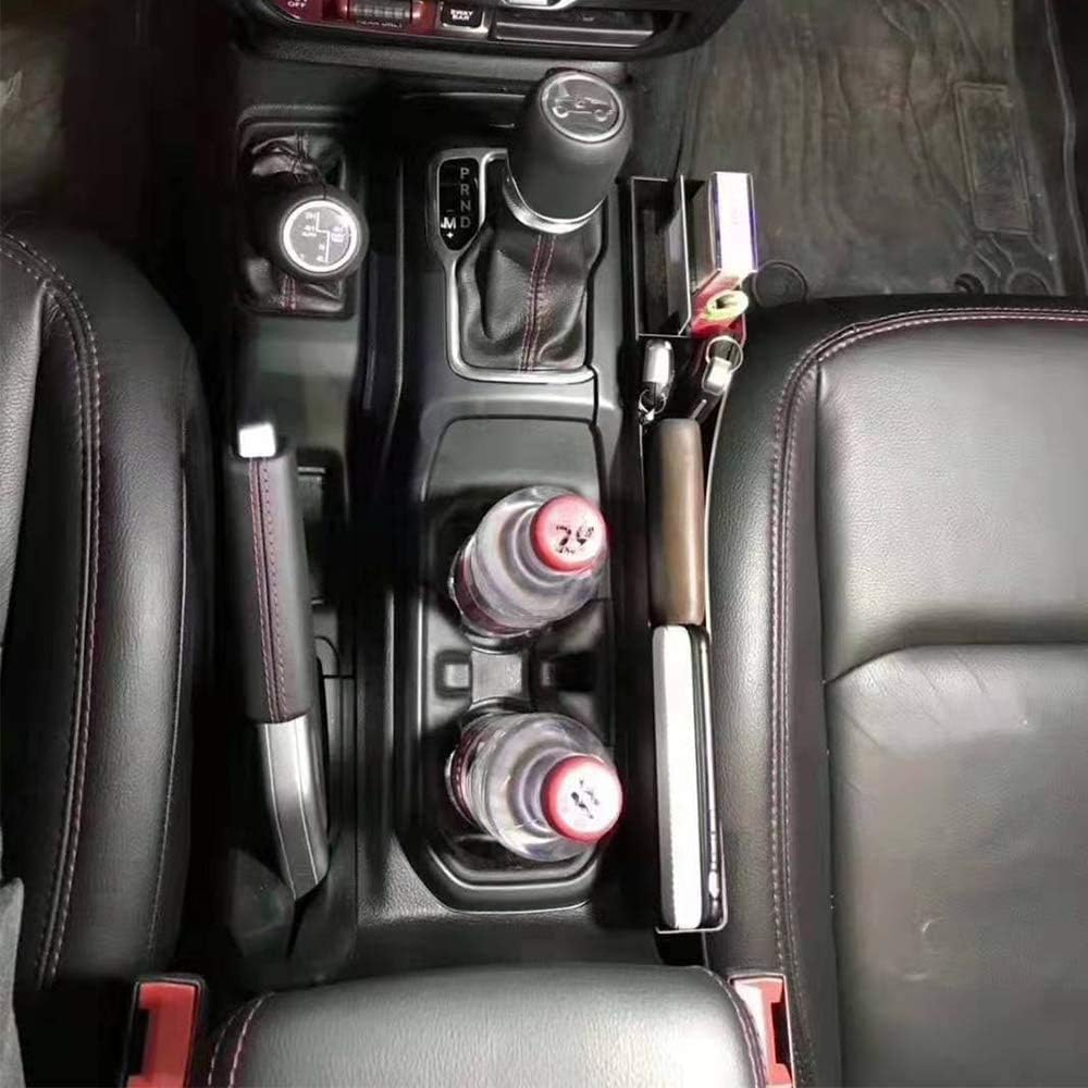 [$0.1]Car Center Console Organizer Tray for 2011-2018 Jeep Wrangler JK 4-Door – Gear Shift Storage Box with Side Pocket, Auto Transmission Accessory