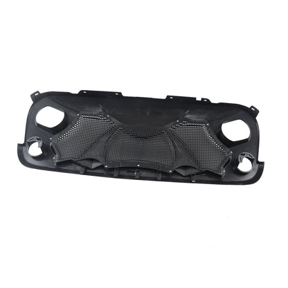 Front Cobra Grille Grid Grill Compatible With Jeep Wrangler Rubicon Sahara Sport JK 2007-2017, Matte Black