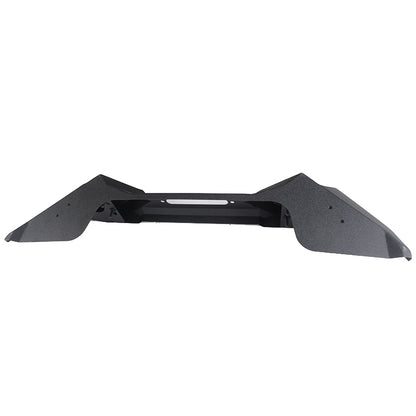 Heavy-Duty Front Bumper with Winch Plate for Wrangler JK (2007-2018)JL - Robust Black Textured Manganese Steel Construction, Ideal for On and Off-Road Adventures