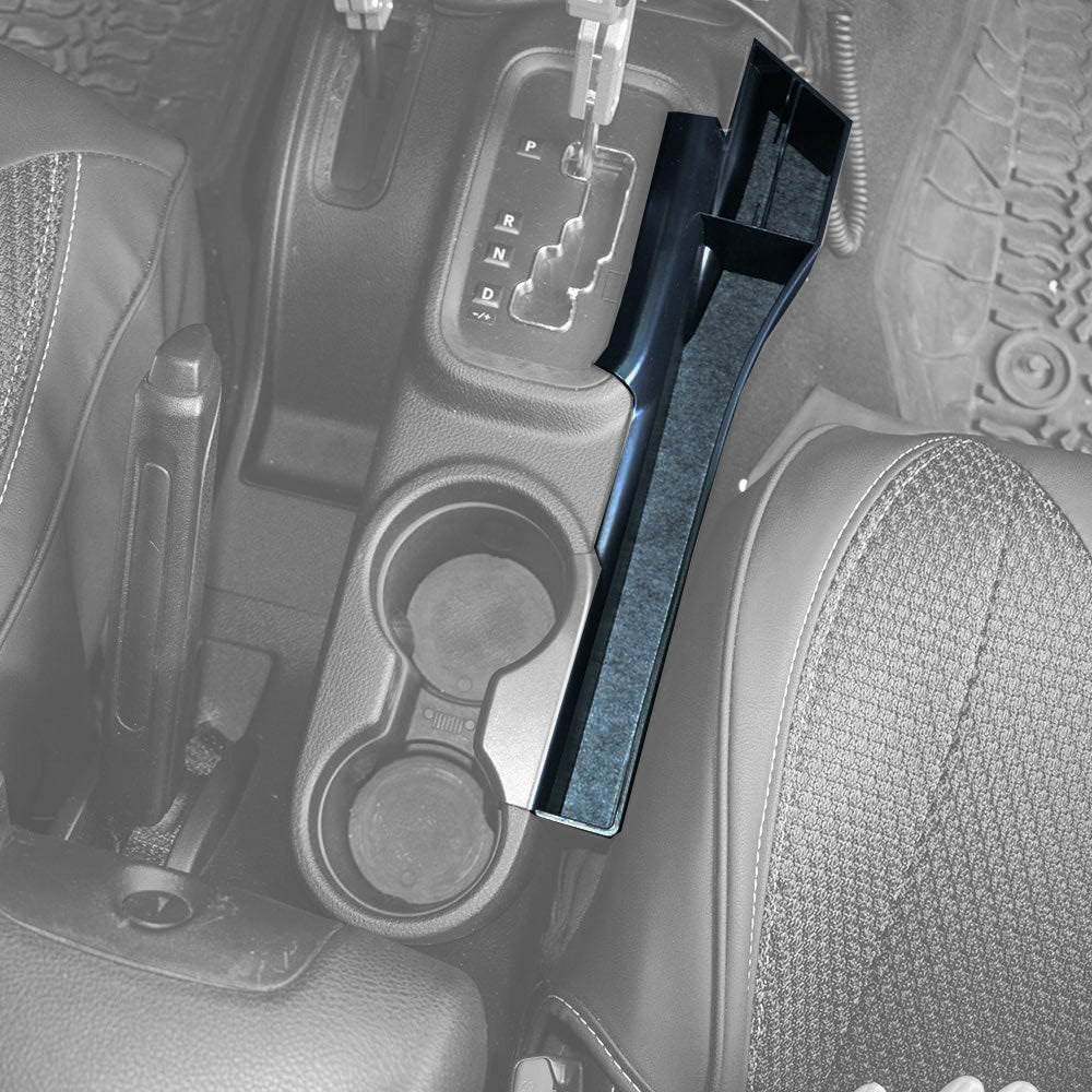 [$0.1]Car Center Console Organizer Tray for 2011-2018 Jeep Wrangler JK 4-Door – Gear Shift Storage Box with Side Pocket, Auto Transmission Accessory