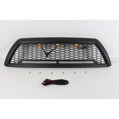 Black Front Grille Fits For Toyota 4 Runner 2006-2009 Honeycomb Grill with Light
