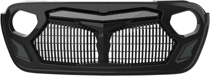 LED Warframe style/Armor Style Grille compatible with Jeep Wrangler 2018-2020 JL JLU Rubicon Sahara Sport/2020 JT Gladiator