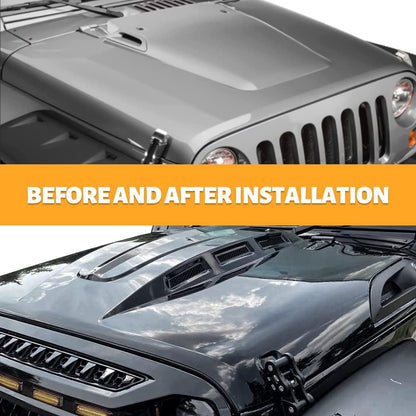 The Avenger Style Replacement Hood Compatible with 2007-2017 Wrangler JK JKU Unlimited Rubicon