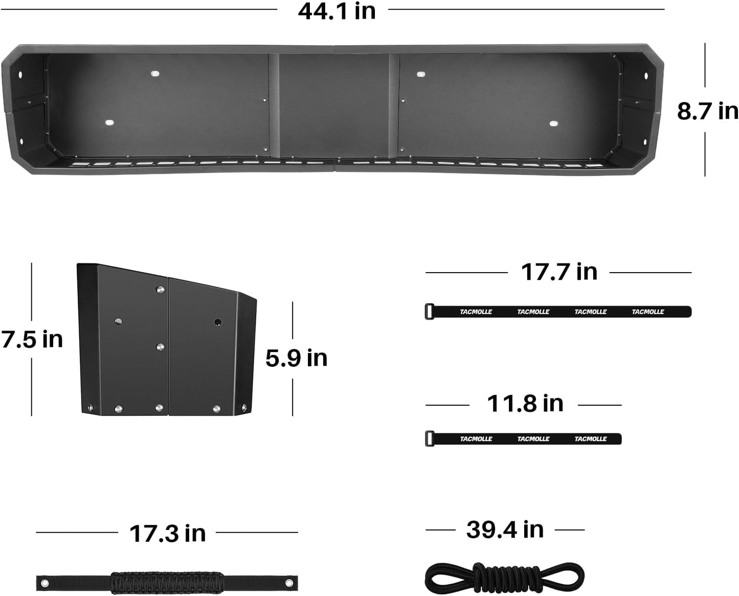 TACMOLLE Under Seat Storage Compatible with Jeep Gladiator JT 2020-2024, Underseat Storage for Jeep Gladiator Accessories