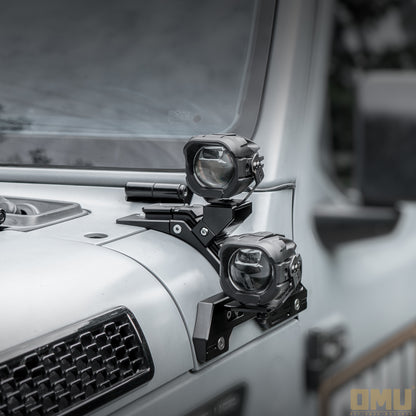 OMU Genesis Series A-Pillar Light System Mount For Jeep Wrangler JL/ Gladiator JT [Not For 4xe]