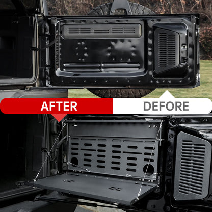 Tailgate Table & MOLLE Panel For Ford Bronco(2021-2024) - 2-Tier Camping Rack