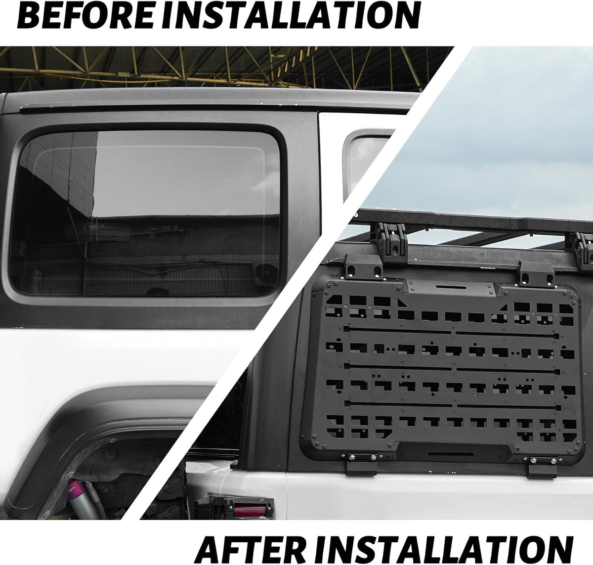 Rear Window Molle Storage Panel Flank Kit - Passenger side