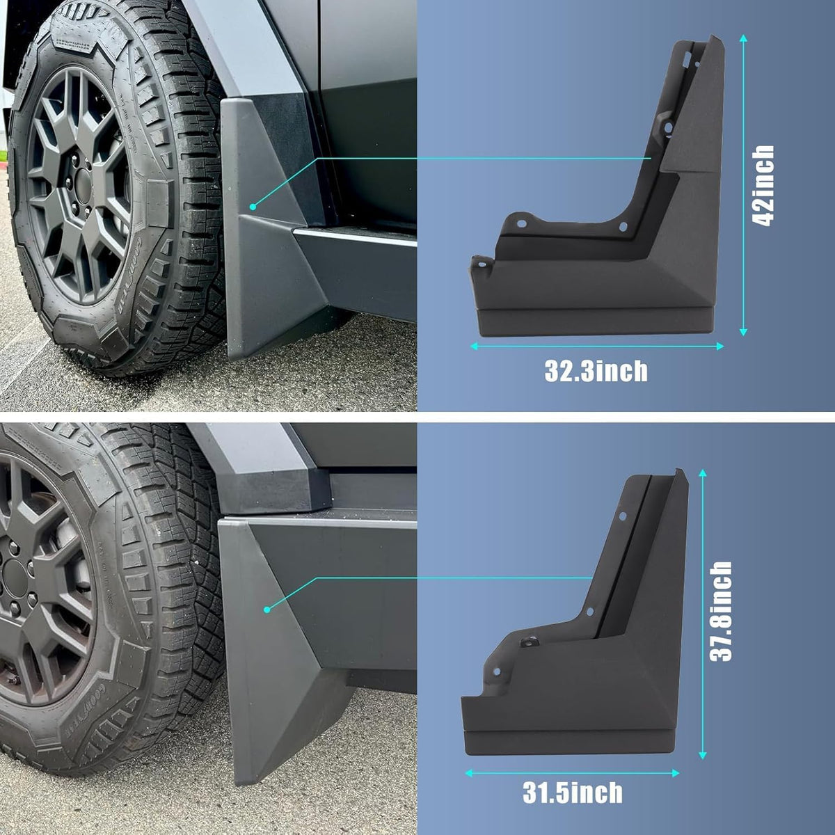 Front & Rear Mud Guards Splash