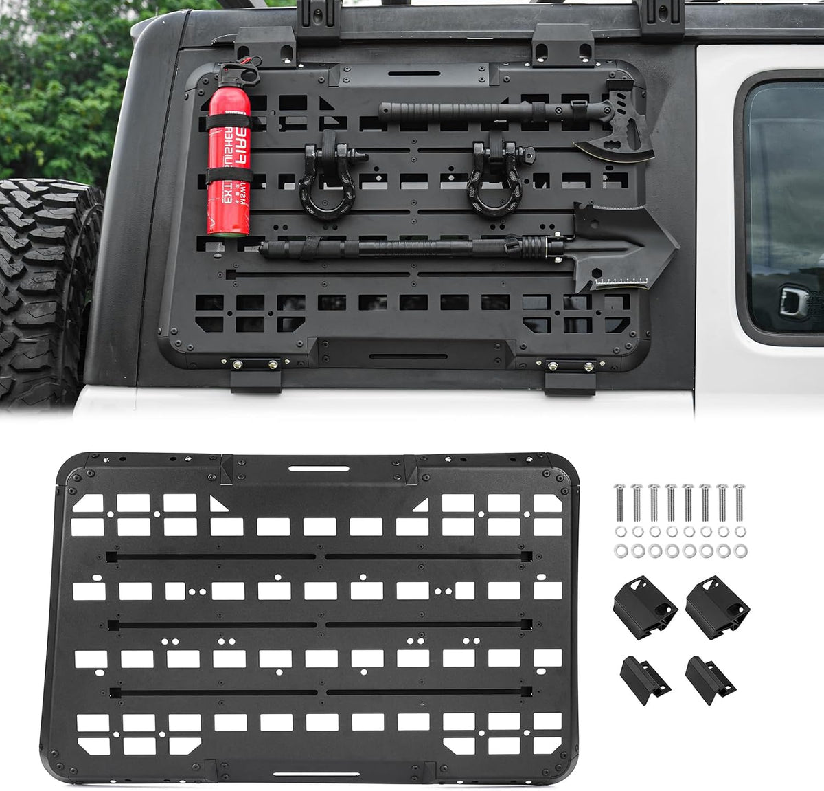 Rear Window Molle Storage Panel Flank Kit - Passenger side
