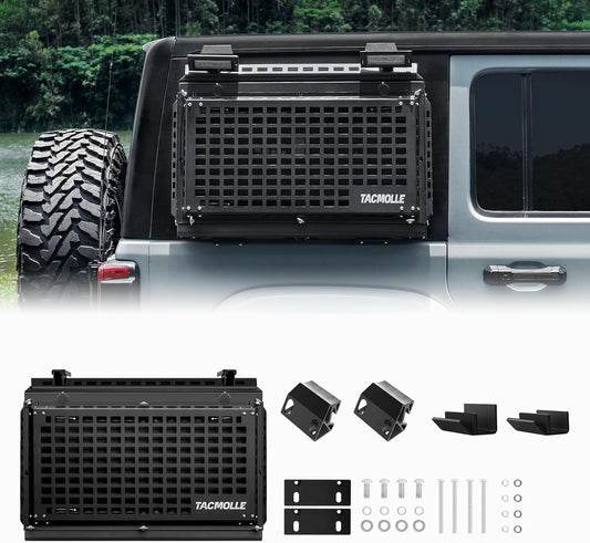 Rear Side Window Storage Box - Tactical Modular MOLLE for Jeep Wrangler JL 2018-2024