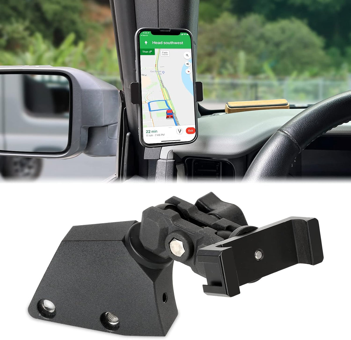 Mobile Phone Holder Mounts on Dashboard