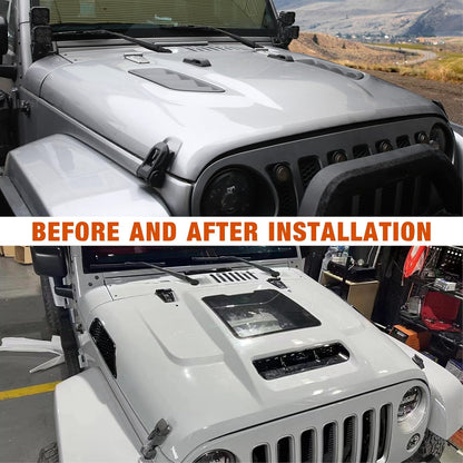 The Replacement Hood for 2007-2017 Jeep Wrangler JK JKU Space Capsule Hood Heat Dispersion Hood