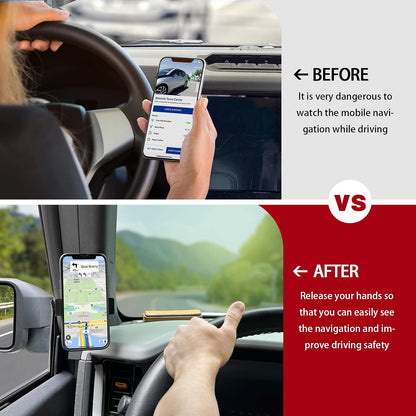 Mobile Phone Holder Mounts on Dashboard