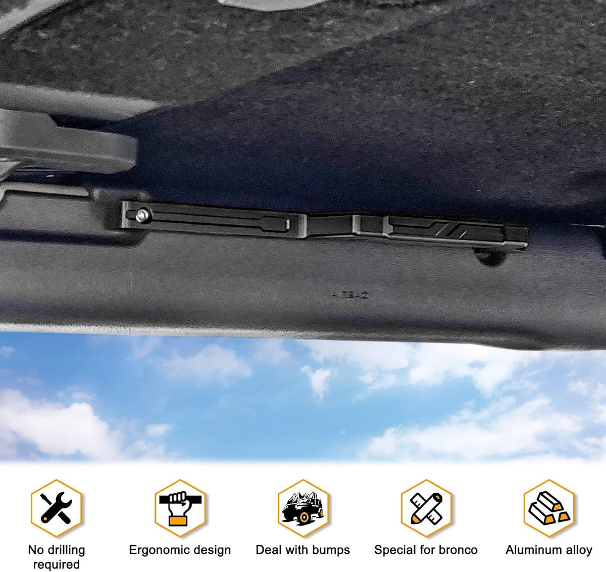 Aluminum Front Roll Bar Grab Handles