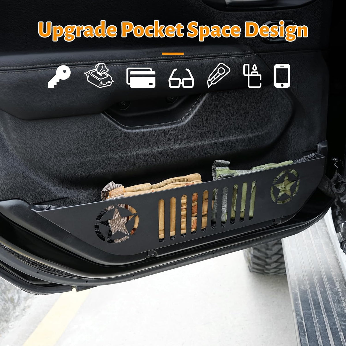 Front Pocket Storage with Cup Holder