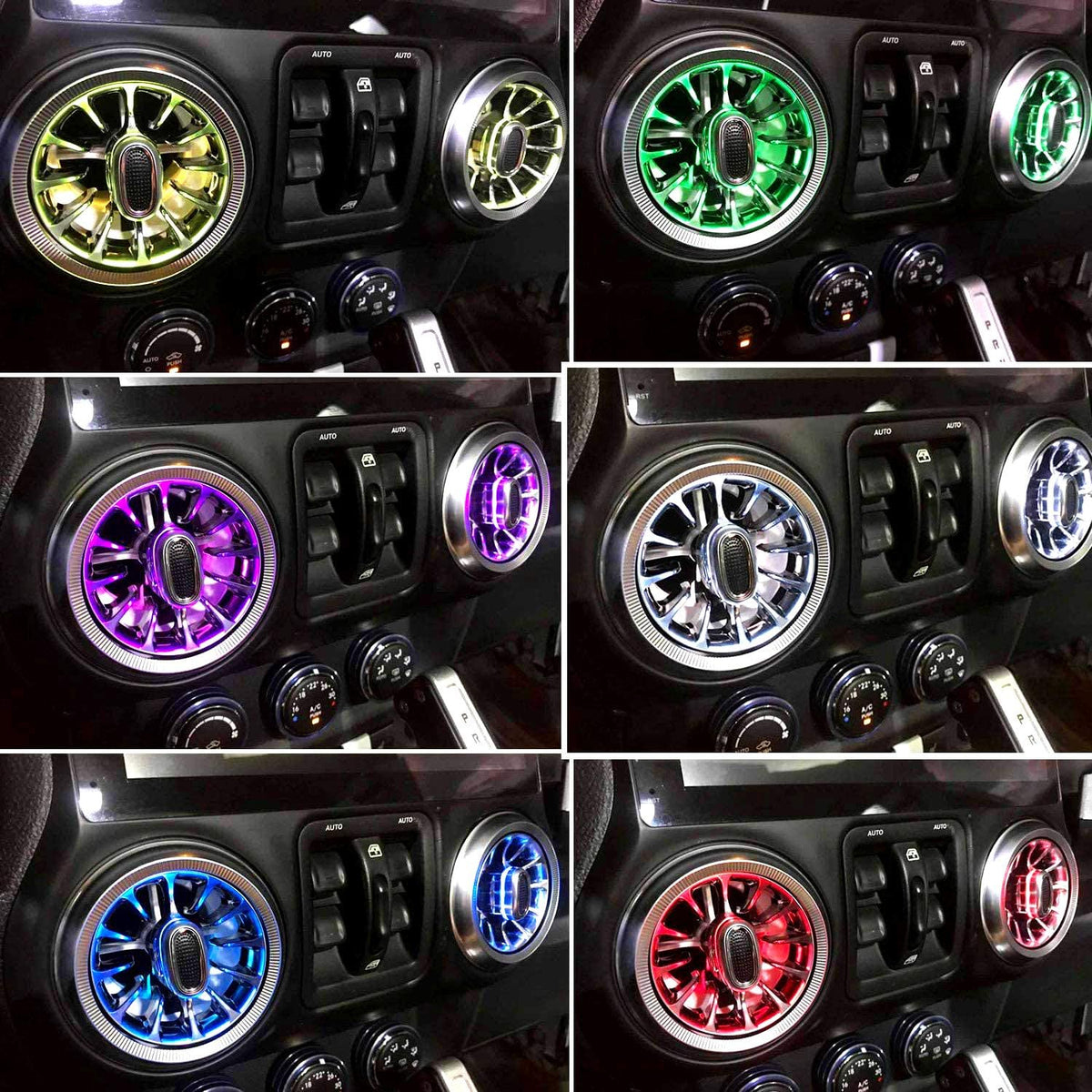 32-Color LED Ambient Light for Air Vents and Turbine Outlets