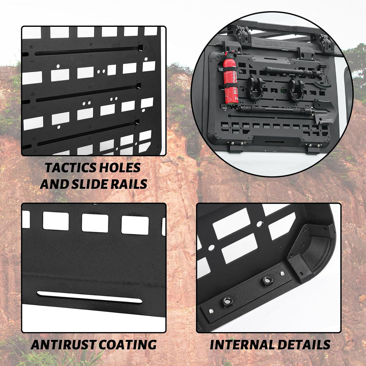 Rear Window Molle Storage Panel Flank Kit - Passenger side
