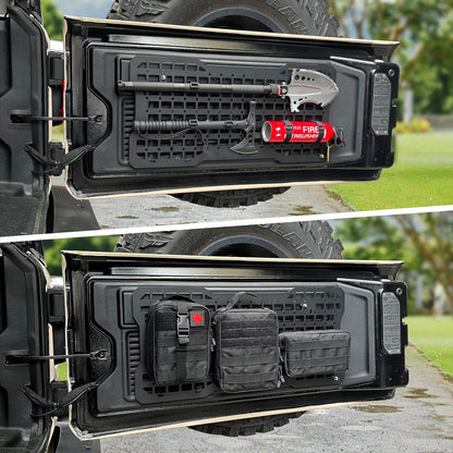 JK&JL Tailgate Tactical Panel for Wrangler Tailgate Tool Kit/JL Organizer Racks Compatible with Jeep Wrangler 2007-2022 JK JKU & 2018-2022 JL JLU (1 PCS,Aluminum Alloy)