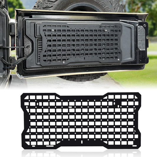 JK&JL Tailgate Tactical Panel for Wrangler Tailgate Tool Kit/JL Organizer Racks Compatible with Jeep Wrangler 2007-2022 JK JKU & 2018-2022 JL JLU (1 PCS,Aluminum Alloy)