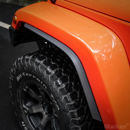 Front & Rear Fender Flares Compatible with 2007-2018 Jeep Wrangler JK JKU, Off-Road Wheel Flares Liner 4 PCS