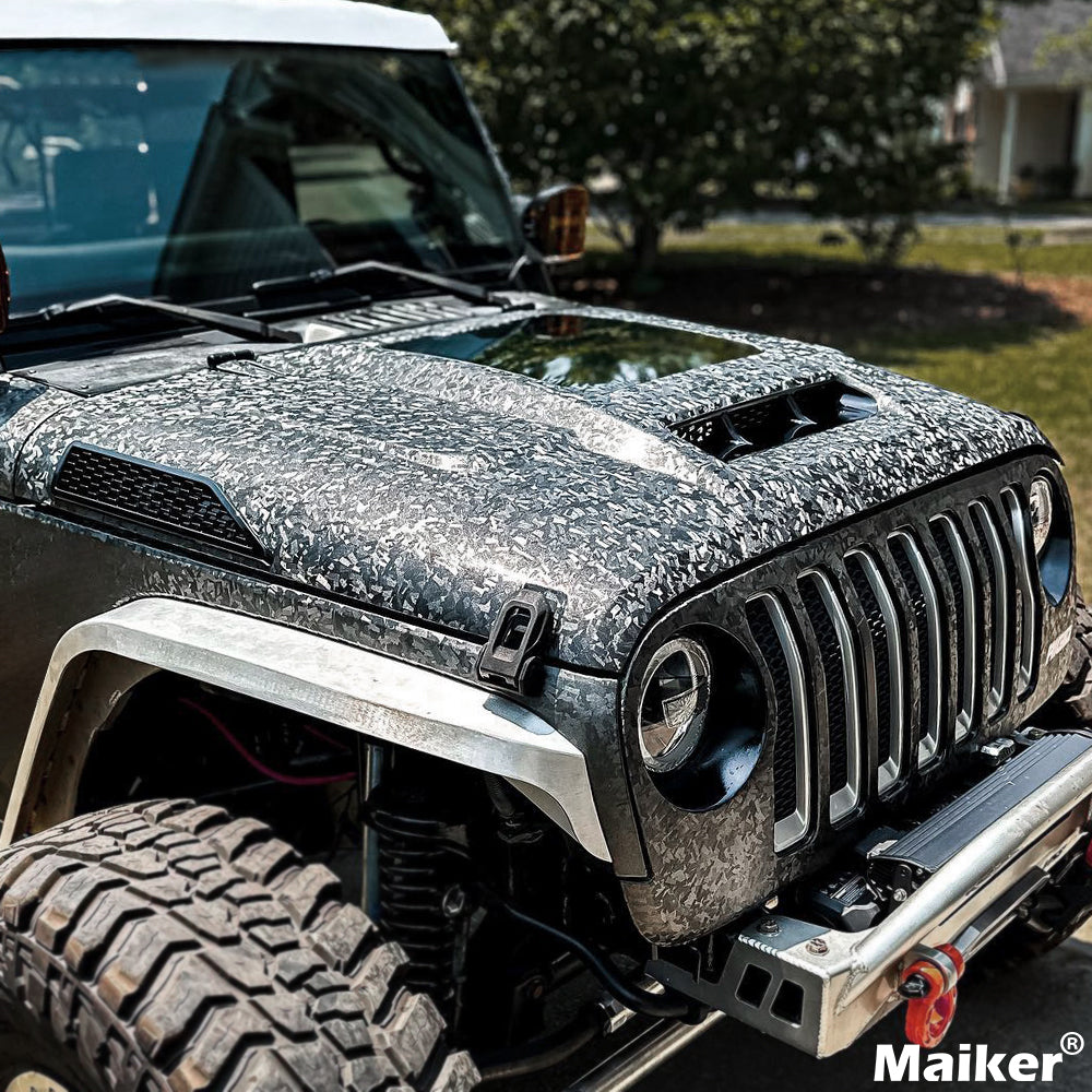 The Replacement Hood for 2007-2017 Jeep Wrangler JK JKU Space Capsule Hood Heat Dispersion Hood
