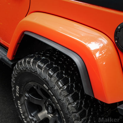 Front & Rear Fender Flares Compatible with 2007-2018 Jeep Wrangler JK JKU, Off-Road Wheel Flares Liner 4 PCS