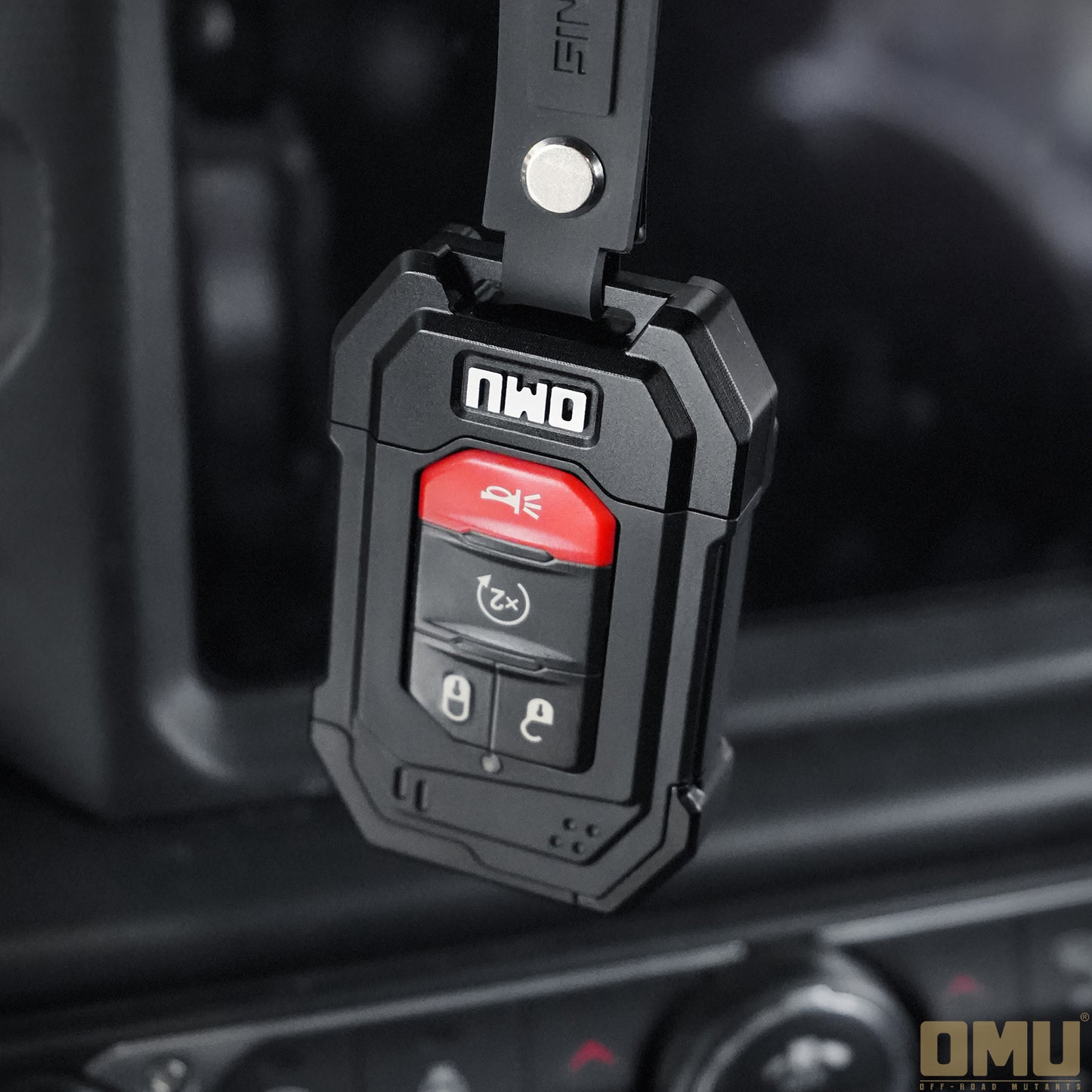 OMU Genesis Series Aluminum Key Case Key Fob For Jeep Wrangler JL / Gladiator JT