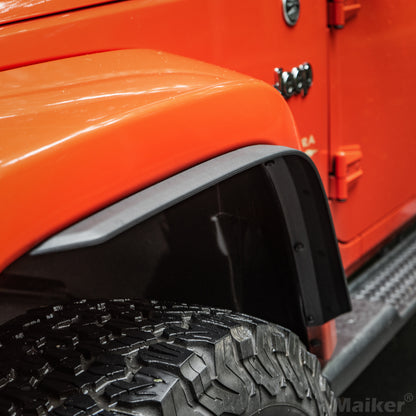 Front & Rear Fender Flares Compatible with 2007-2018 Jeep Wrangler JK JKU, Off-Road Wheel Flares Liner 4 PCS
