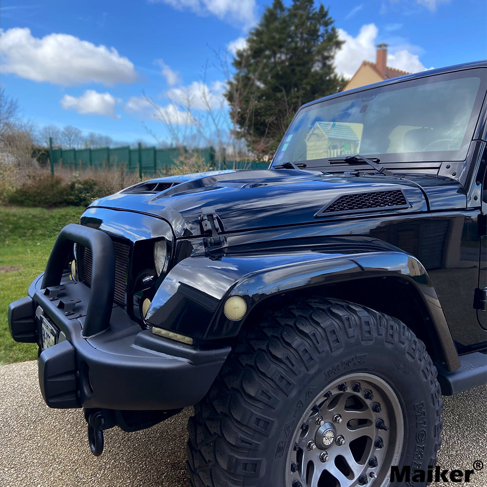 The Replacement Hood for 2007-2017 Jeep Wrangler JK JKU Space Capsule Hood Heat Dispersion Hood