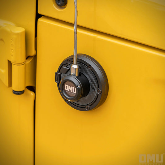 OMU Genesis Series Aluminum Antenna Base Cover For Jeep Wrangler JK JL JT