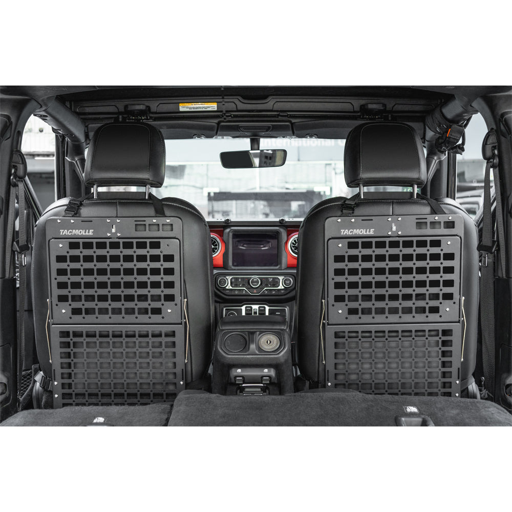 Tactical Car Back Seat Organizer with Foldable Tray, Rigid MOLLE Panel Storage System for Vehicles, Heavy-Duty Modular Organizer for Efficient Storage