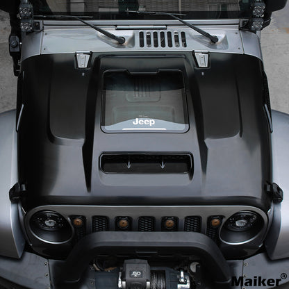 The Replacement Hood for 2007-2017 Jeep Wrangler JK JKU Space Capsule Hood Heat Dispersion Hood