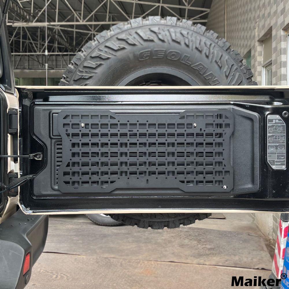 JK&JL Tailgate Tactical Panel for Wrangler Tailgate Tool Kit/JL Organizer Racks Compatible with Jeep Wrangler 2007-2022 JK JKU & 2018-2022 JL JLU (1 PCS,Aluminum Alloy)