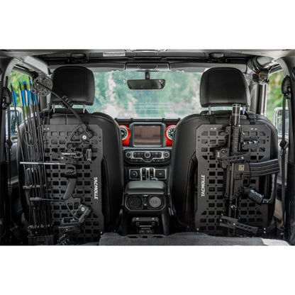 Portable Rigid MOLLE Panel with Handle, Tactical Car Back Seat Organizer, Heavy-Duty Modular Storage Solution for Vehicles, Universal MOLLE Panels for Car and Truck Organization Rack