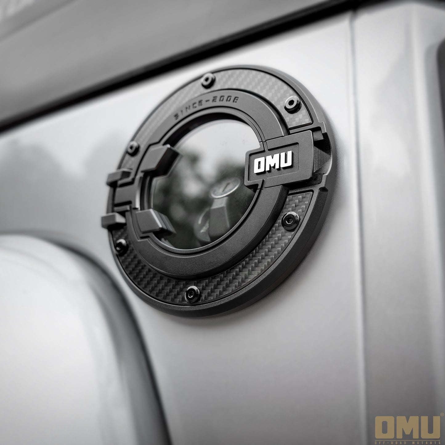 OMU Genesis Series Aluminum Transparent Space Capsule Gas Tank Cover For Jeep Wrangler JK/JL