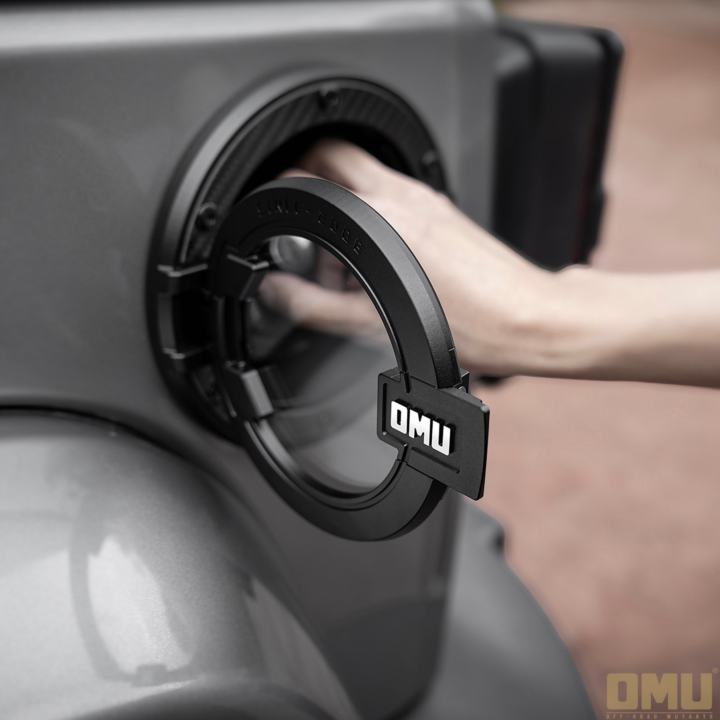 OMU Genesis Series Aluminum Transparent Space Capsule Gas Tank Cover For Jeep Wrangler JK/JL