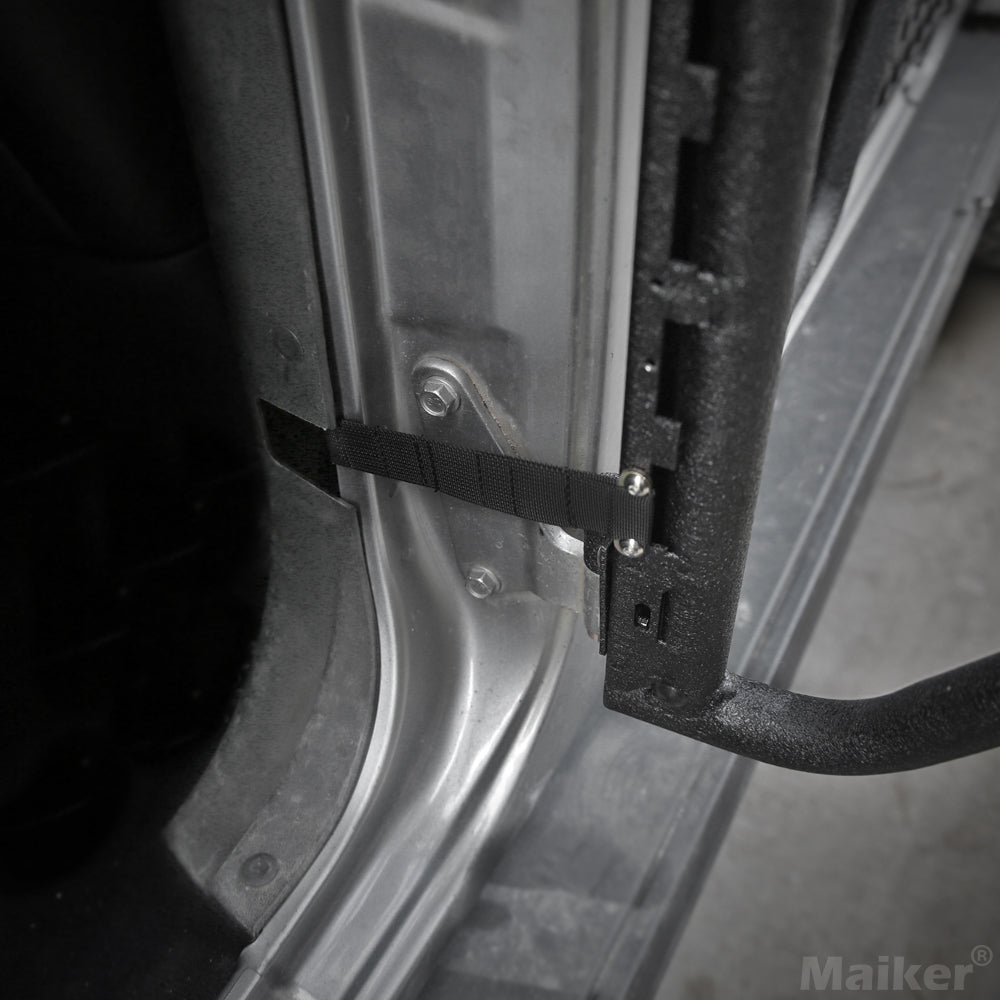 Rugged Tube Doors for Jeep Wrangler JK/JKU 4-Door Models: Safari-Ready Half Doors with Rearview Mirror for Off-Road Adventures