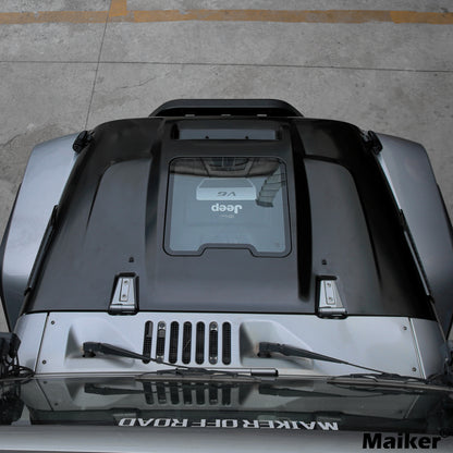 The Replacement Hood for 2007-2017 Jeep Wrangler JK JKU Space Capsule Hood Heat Dispersion Hood