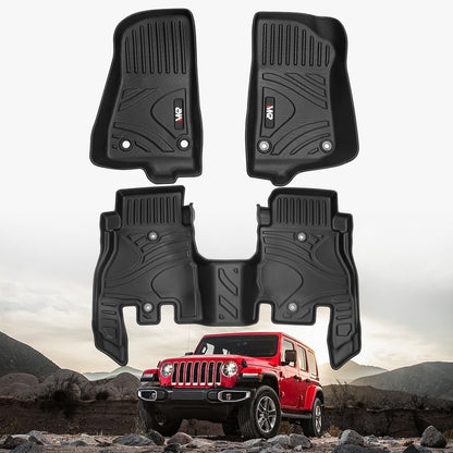 MKR Car Floor Mats for 18-25 Jeep Wrangler JL Unlimited 4 Door Only (Not Fit for JK or 4XE)