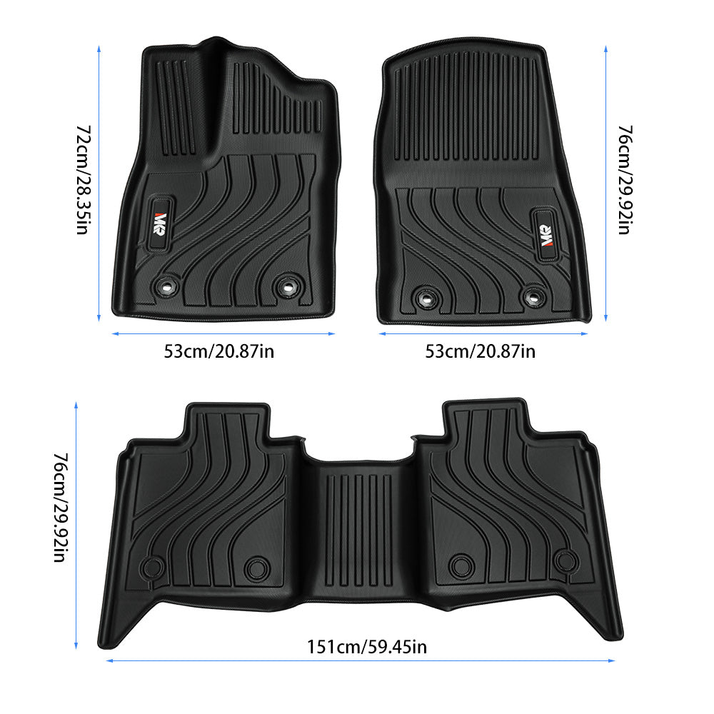 MKR Car Floor Mats for Toyota Tundra 2022-2025 CrewMax Cab